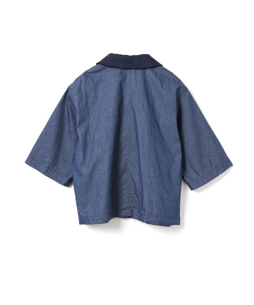 ブラウス シャツ mizuiro ind ハーフスリーブデニムシャツ レディース_18