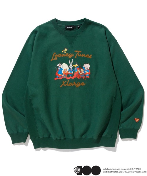 「XLARGE」 スウェットカットソー MEDIUM グリーン メンズ
