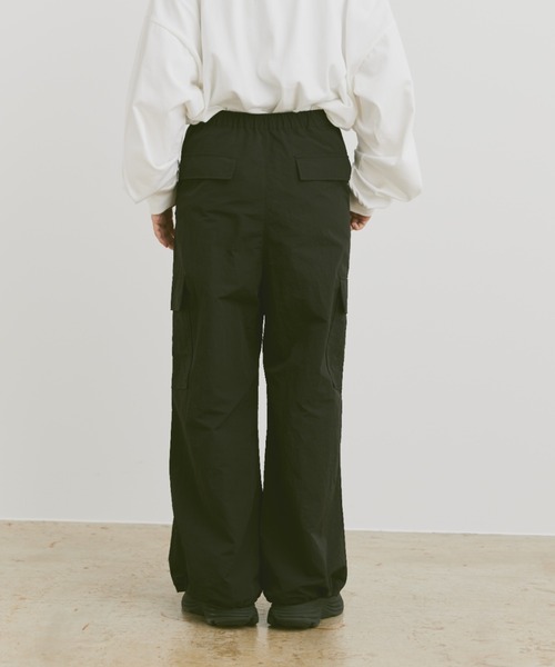 「flaner」 カーゴパンツ MEDIUM チャコールグレー レディース_画像8