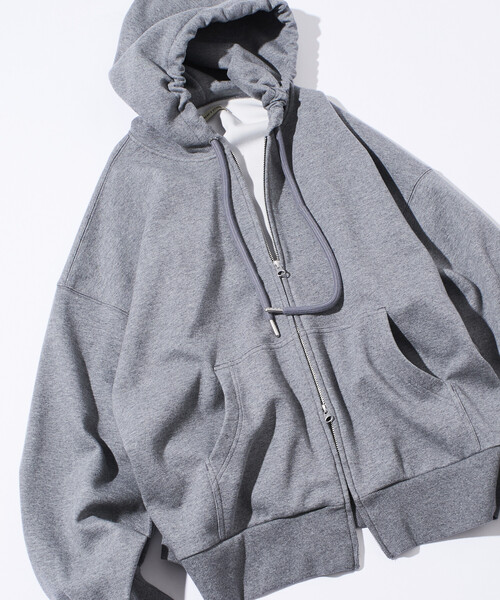 「FREAK'S STORE」 ジップアップパーカー LARGE チャコールグレー メンズ_画像4