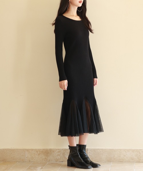 「SAISON DE PAPILLON」 ニットワンピース M ブラウン レディース_画像3