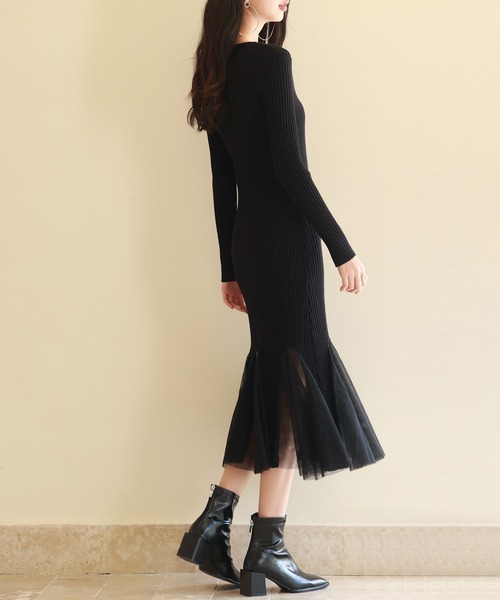 「SAISON DE PAPILLON」 ニットワンピース M ブラウン レディース_画像4