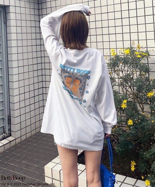 「4GEEKs by SPIRALGIRL」 長袖カットソー「BETTY BOOPコラボ」 FREE ホワイト レディース_画像3