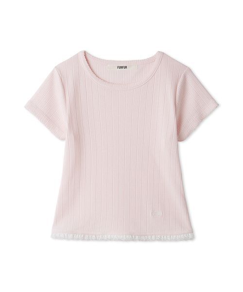 FURFUR（ファーファー） tシャツ 半袖 フリルヘムコンパクトTシャツ 