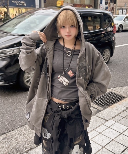GALFY（ガルフィー） ジップアップパーカー L ブラック メンズ