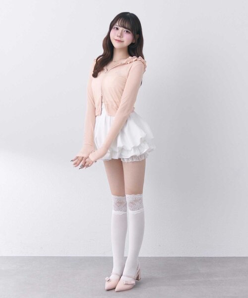 uvカット パーカー 「Belle Charme」UV Cut Frill Zip Hoodie レディースの画像