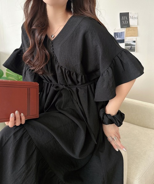 「classicalelf」 半袖ワンピース SMALL ブラック レディース_画像8