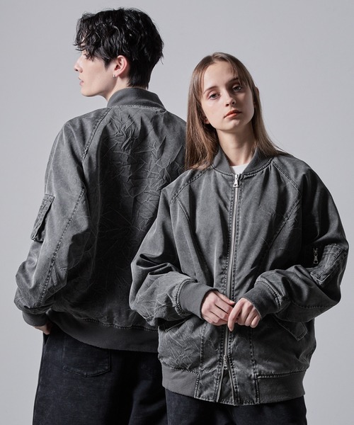 「CLEL」 ブルゾン X-SMALL チャコールグレー メンズ_画像5