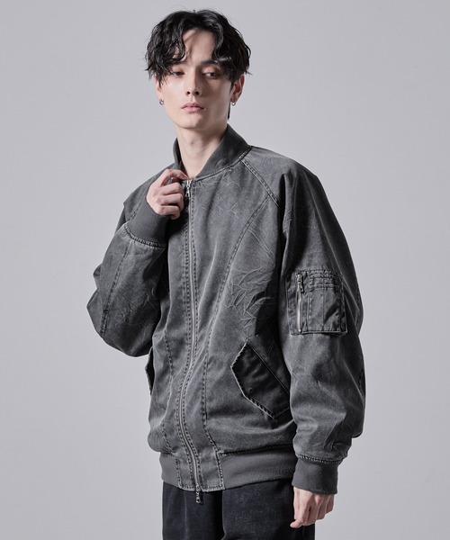 「CLEL」 ブルゾン X-SMALL チャコールグレー メンズ_画像9