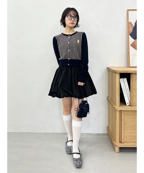 「LILY BROWN」 ニットカーディガン FREE ライトブルー レディース_画像5