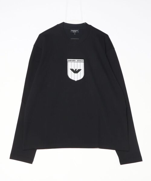 tシャツ 「ZOZO限定」「エンポリオ アルマーニ」Icon トップス インターロックジャージー 刺繍 メンズ レディースの画像