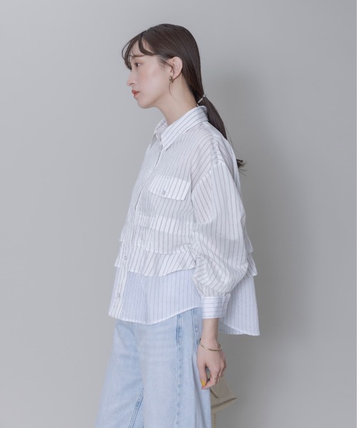 「Eimee Law」 長袖シャツ FREE オフホワイト レディース_画像7