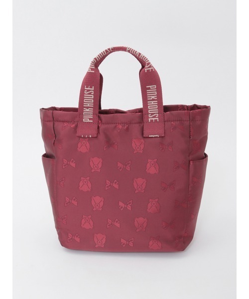 ピンクハウス　Berry Roseトートバッグ　新品 PINK HOUSE（ピンクハウス） トートバッグ 顔くま＆リボン柄