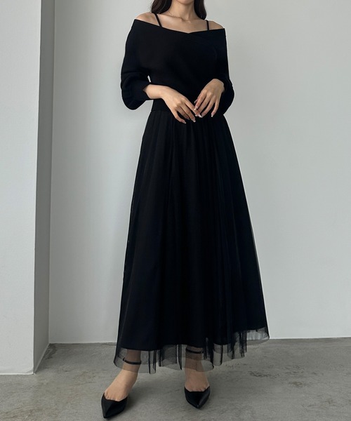 「Louere」 コンビワンピース SMALL アイボリー レディース_画像2