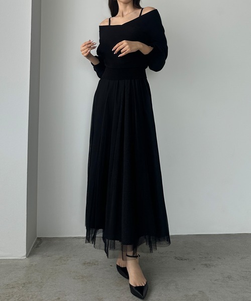 「Louere」 コンビワンピース SMALL アイボリー レディース_画像3