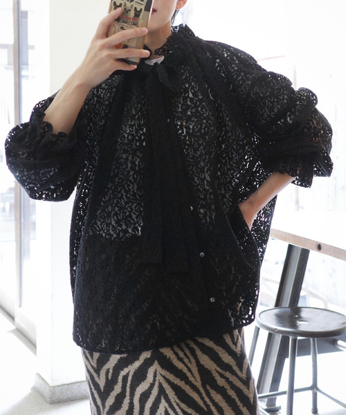 「JOURNAL STANDARD LUXE」 長袖ブラウス FREE ホワイト レディース_画像3