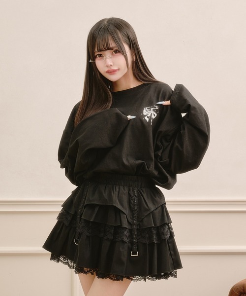 ♡Pal elfy♡ Pal elfy tシャツ エンジェルクロスプリントロンT レディース