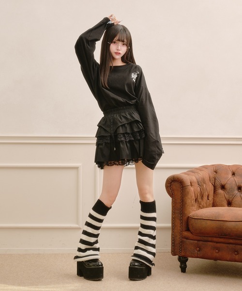 Pal elfy tシャツ エンジェルクロスプリントロンT レディース