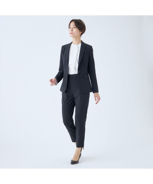 美品 SUIT SELECT セットアップパンツ スーツ 紺サイズ7*CD836 SUIT SELECT スーツセレクト パンツスーツ レディース セットアップ