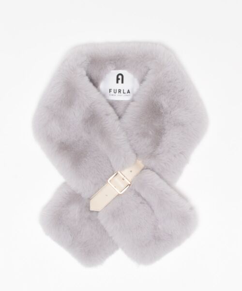 【新品未使用】ファーマフラー⭐︎グレー エクレボ exrevo マフラー ストール ファー レディース ピンク