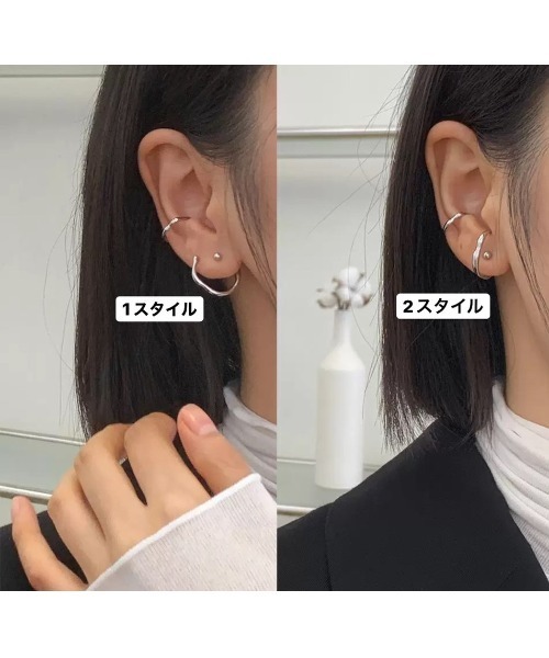 mou ピアス S925ぷっくり艶カーブピアス レディース : ZOZOTOWN Yahoo
