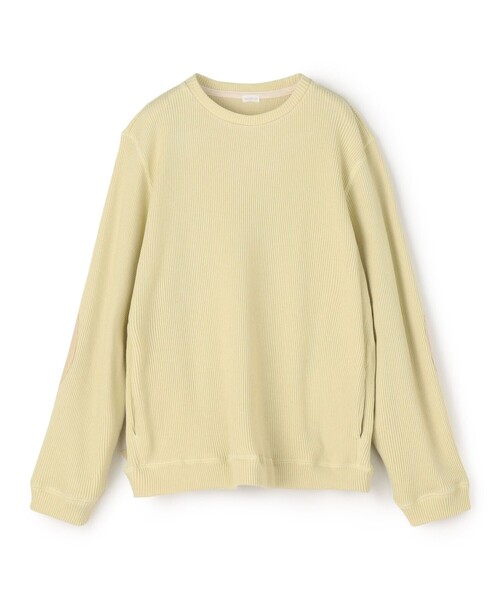 tシャツ ウールコットンワッフル ラウンドネックプルオーバー レディース