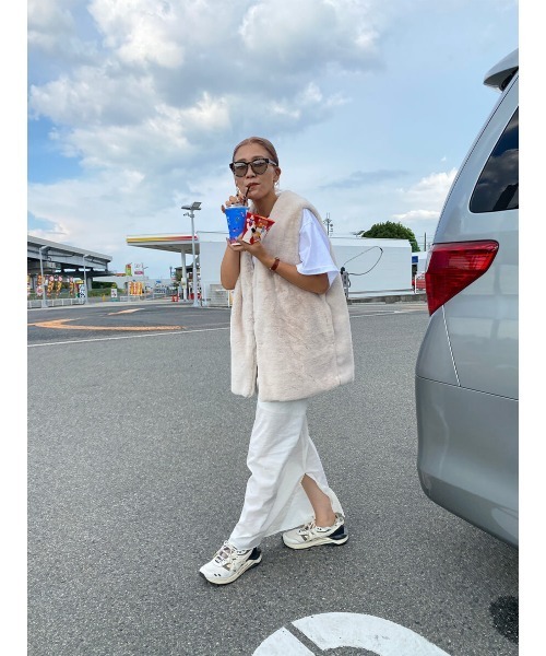 ベスト ジレ 「hideka select」フェイクファージレ / ジレ フェイクファー ベスト レディース HEILIS ベスト ジレ 「hideka select」フェイクファージレ