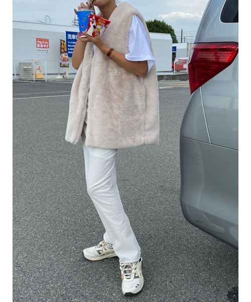 HEILIS（ヘイリス） ベスト ジレ 「hideka select」フェイクファージレ