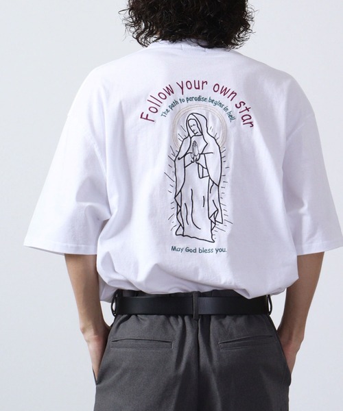 FUNALIVE tシャツ ルード系 刺繍半袖Tシャツ メンズ レディース