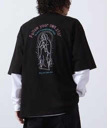 45rpm ブラウン系半袖Tシャツ FUNALIVE tシャツ ルード系 刺繍半袖Tシャツ メンズ レディース