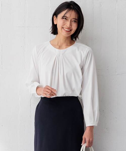 tシャツ 「洗える」スムースリー プルオーバー カットソー レディース