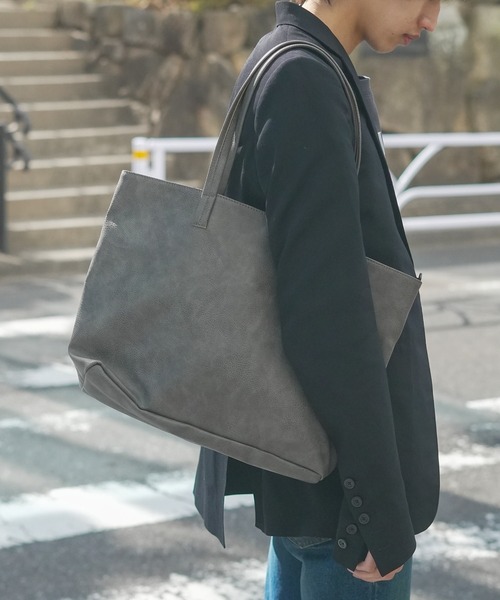 ダークブルー レザー トートバッグ Blue Standard（ブルースタンダード） デイバック リュック 7ポケット