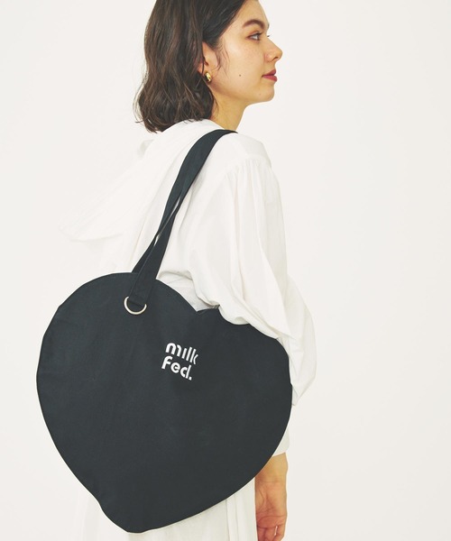 MILKFED.（ミルクフェド） トートバッグ HEART SHAPED TOTE BAG