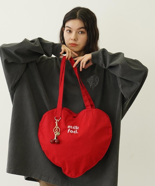 MILKFED.（ミルクフェド） トートバッグ HEART SHAPED TOTE BAG