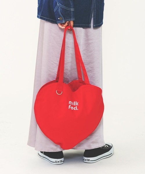 MILKFED.（ミルクフェド） トートバッグ HEART SHAPED TOTE BAG