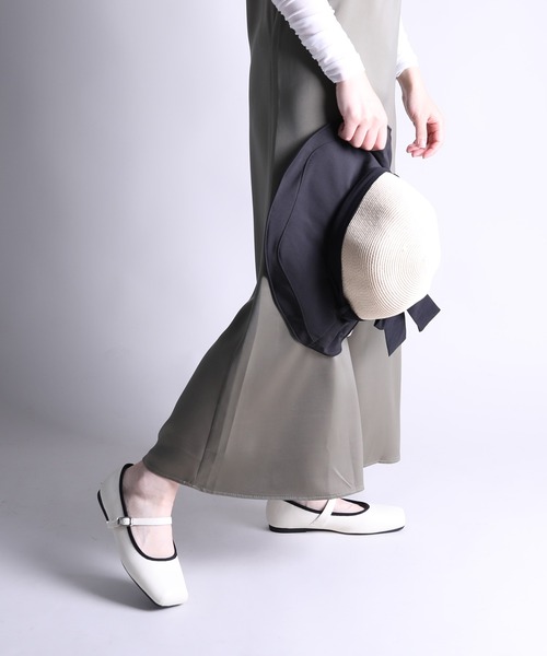 shoes365 パンプス 「shoes365」スクエアトゥのバックル付き