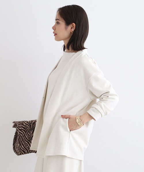 ✨新品未使用✨【インディヴィ】大きいサイズ　15号　アウター　ホワイト　シアー INDIVI L (Women/大きいサイズ)の大きいサイズ 13号～25号／2L～8L