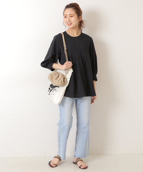 「Spick & Span」 7分袖ブラウス FREE ブラック レディース Spick＆Span 「Spick & Span」 7分袖ブラウス FREE ブラック