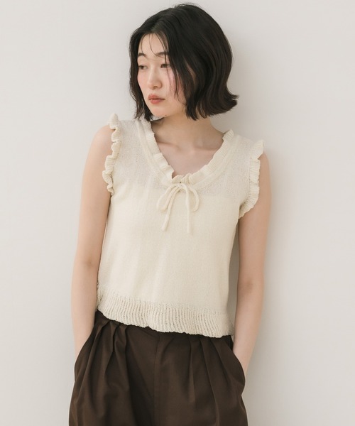 HEILIS(ヘイリス) サマーニット ニット セーター 「新色追加」リボン HEILIS(ヘイリス) サマーニット ニット セーター 「新色追加」リボン