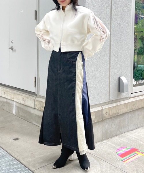 【神楽様】AULA AILA デザインスウェット トップス トレーナー AULA AILA トレーナー スウェット 4WAYレイヤードスウェット