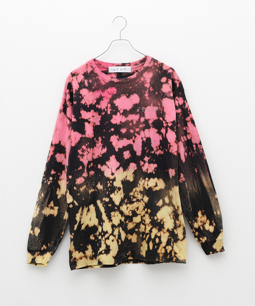トップス BAL LOGO TIE DYE LS TEE BAL LOGO TIE DYE LS TEE by YUKIDYE | MAROON