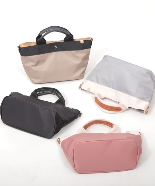 本革トートバッグ　ハンドバッグ　2way ブラック×ベージュ ハンドバッグ トートバッグ レディース 2way レザー 斜めがけ