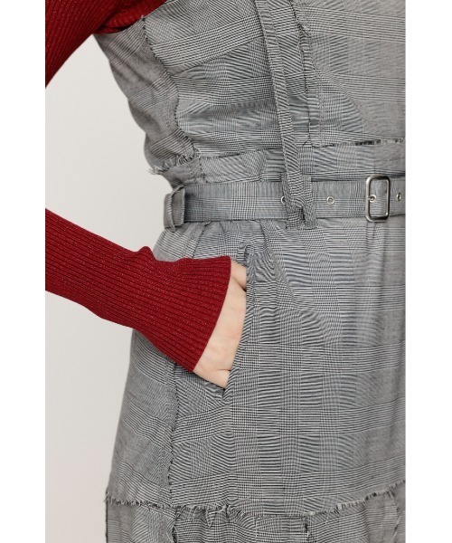 l’or ロル　Belted Pleats Dress 綺麗めワンピース L'Or（ロル）Box pleats Knit Dress Light Gray - メルカリ