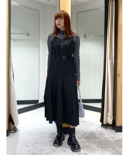 SLY ワンピース PLEATS BELTED L/OP プリーツ ベルティド ロング