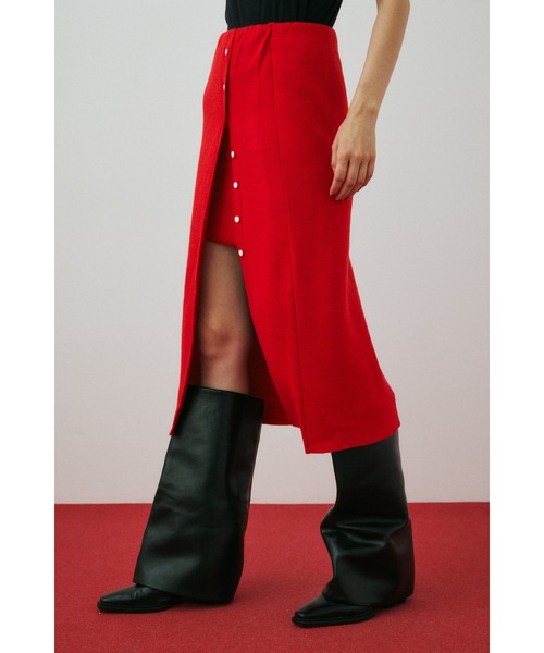 HeRIN.CYE ロング スカート Layered knit skirt レイヤードニット