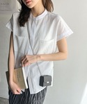 ブラウス シャツ 夏 半袖 「予約受付中」軽や...の詳細画像3