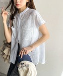 ブラウス シャツ 夏 半袖 「予約受付中」軽や...の詳細画像5