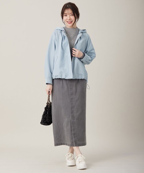 【撥水・花粉ガード】 anysis エニィシス 2WAYライトブルゾン ミント ANY SIS（エニィスィス） ブルゾン アウター 「撥水・UVカット・花粉