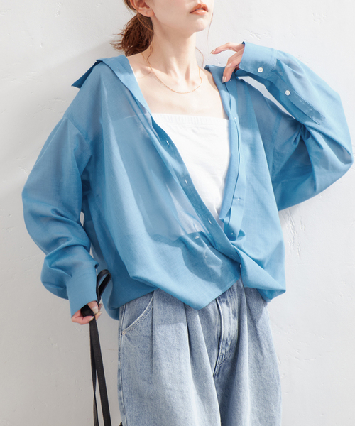 L＆Gさま　ジャーナルスタンダード　ビックシャツセットアップ JOURNAL STANDARD ブラウス シャツ 2WAYシアービッグシャツ