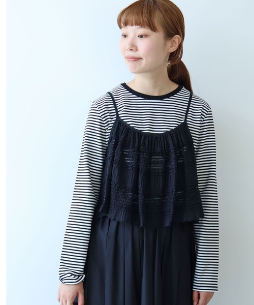 ベスト ジレ tiered lace ビスチェ レディース